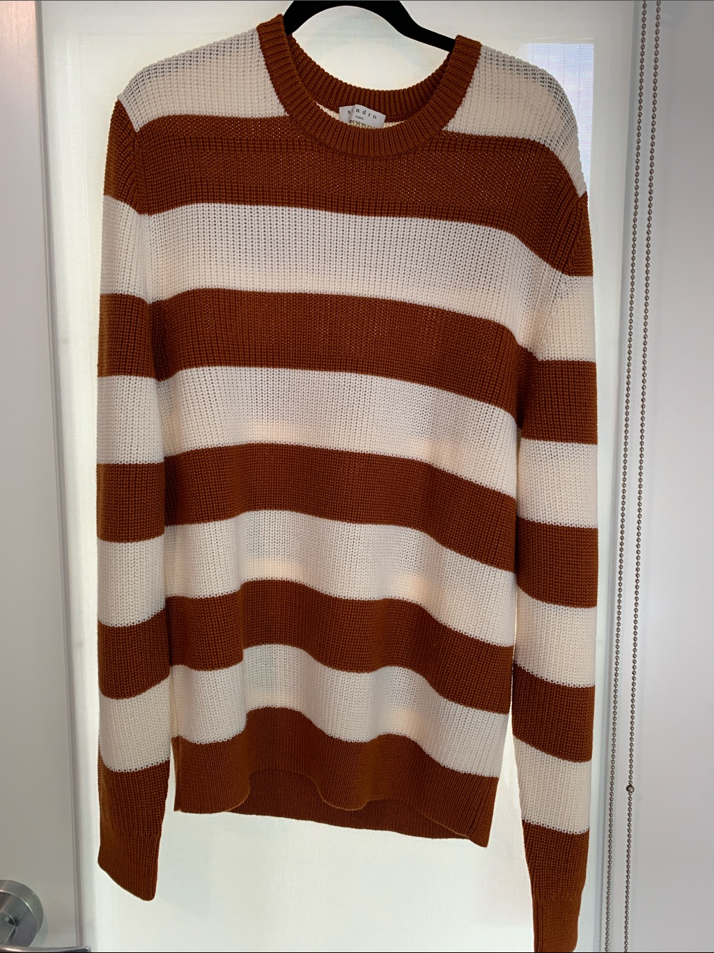 Sandro- Striped Crewneck Sweater